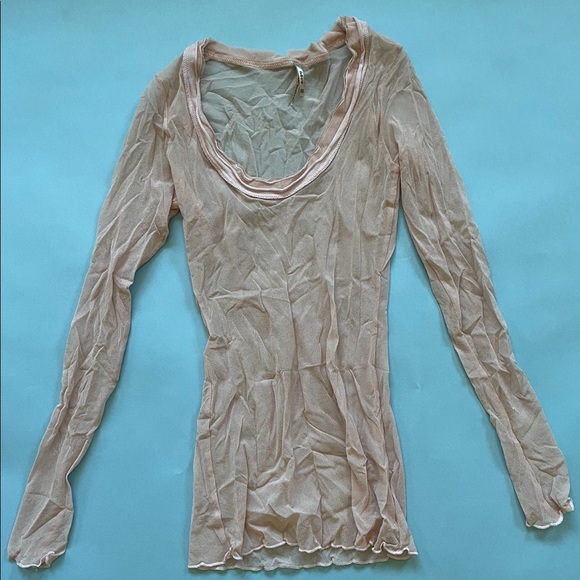 DONATED TO THRIFT STORE See through long sleeve designer top - Picture 1 of 1